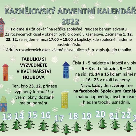 Kaznějovský adventní kalendář 2022  1